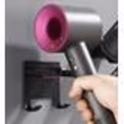 Support pour sèche-cheveux - INF - Noir - Aluminium - Accessoires de salle de bain - Solide et facile à monter