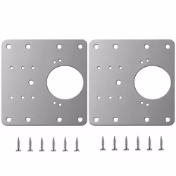 INF Plaque de réparation pour charnières de meubles 9x9 cm en acier inoxydable 2-pack