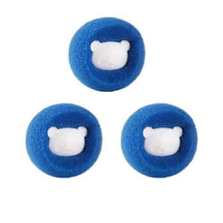 Boule de lavage - INF - Anti poils - 3 pièces - Bleu - Pour machine à laver et sèche-linge