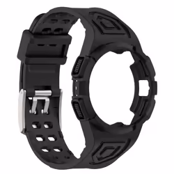INF Bracelet de montre en TPU compatible avec Samsung Galaxy Watch 4/5/6 44 mm Le noir