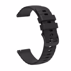 INF Bracelet de montre en silicone pour montre intelligente Le noir 22 mm
