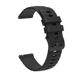 INF Bracelet de montre en silicone pour montre intelligente Le noir 22 mm
