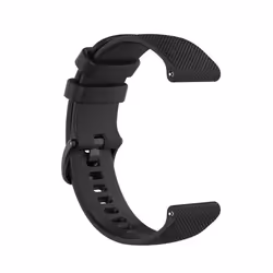 Bracelet de montre en silicone INF - Noir - 20 mm - Sportif - Résistant à leau - Durable