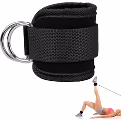 INF Sangles de cheville poulie de musculation de sangle de cheville Le noir