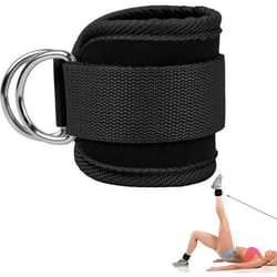 INF Sangles de cheville poulie de musculation de sangle de cheville Le noir