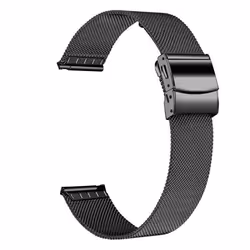INF Bracelet de montre en acier inoxydable pour Garmin Venu 3S / Forerunner 265s Le noir