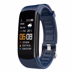Bracelet dactivité - INF - DarkBlue - Cardiofréquencemètre - Multisport - Rechargeable USB