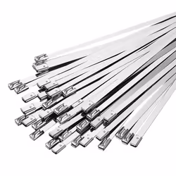 Colliers de serrage en acier inoxydable - INF - Lot de 100 - Argent
