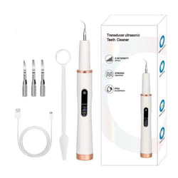 Détartreur à ultrasons - INF - Blanc - 5 modes de nettoyage - 31 000 vibrations/min - 4 têtes de nettoyage