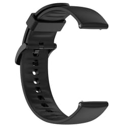 Bracelet de montre universel INF - Noir - 22 mm - Sportif en silicone doux et durable