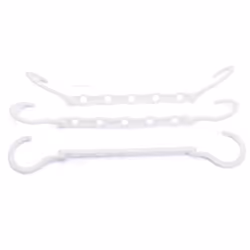 Cintre multifonctionnel - INF - Paquet de 3 - Blanc - 5 trous - Charge 10 kg