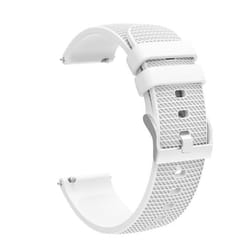 Bracelet de montre en silicone à motif à carreaux pour Garmin Vivoactive 4 18 mm - INF - Blanc