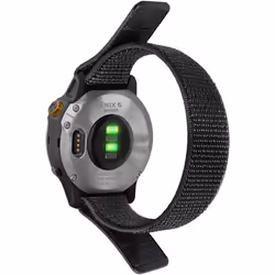 Bracelet de montre en nylon 22 mm pour Garmin Fenix 7/6/5 Samsung Galaxy Watch Le noir