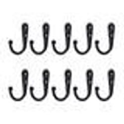 INF Crochets muraux avec vis pack de 10 Le noir