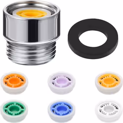 INF Inserts économiseurs deau pour pommeau de douche pack de 6 avec adaptateur