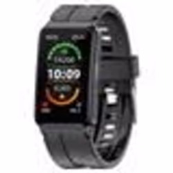 INF Montre intelligente avec ECG/HRV fréquence cardiaque divers modes sportifs Le noir