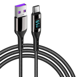 Câble de charge rapide USB-C PD 100 W - Noir
