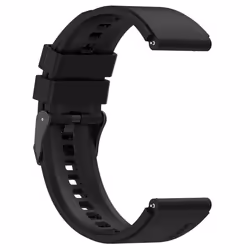 Bracelet de montre en silicone de haute qualité - INF - Sangle universelle en forme de marche de 22 mm - Noir
