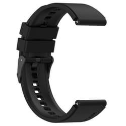 Bracelet de montre en silicone de haute qualité - INF - Sangle universelle en forme de marche de 22 mm - Noir