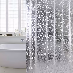 Rideau de douche - INF - Transparent - Imperméable - Lavable - Pliable