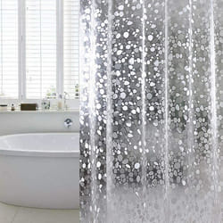 Rideau de douche - INF - Transparent - Imperméable - Lavable - Pliable