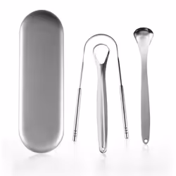 Gratte-langue en forme de U pour bébé - INF - paquet de 3 Silver
