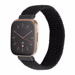 INF Bracelet de montre pour Fitbit Versa 2 Matériau en nylon souple et flexible Le noir S
