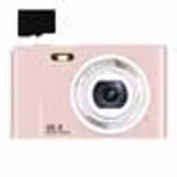 Appareil photo numérique - INF - 48 MP - HD 1080p - Zoom 16x - Carte mémoire 32 Go Rose