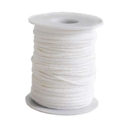 Mèche de bougie - INF - Rouleau 61 m - Blanc - Haute qualité - Flamme stable sans fumée