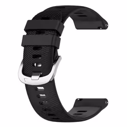 Bracelet de montre - INF - Le noir - Silicone - 18 mm - Mixte