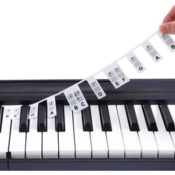 INF Guide des notes de piano Étiquette de note du clavier de piano 88 touches Blanc
