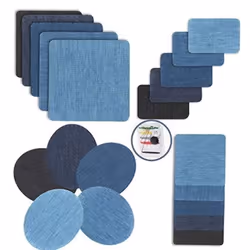 INF Patchs de réparation INF Kit de réparationpour T-ShirtChapeauJeans 20 pièces Bleu