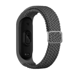 Bracelet de montre - INF - Xiaomi Mi Band 3/4/5/6/7/NFC - Nylon tissé - Gris - Ajustable