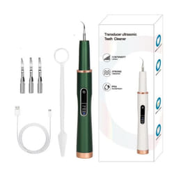 Détartreur à ultrasons - INF - Vert - 5 modes de nettoyage - 31 000 vibrations/min - 4 têtes de nettoyage