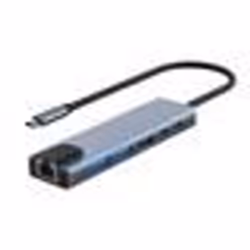 INF Adaptateur USB C vers HDMI 4K INF multiport USB-C USB-A USB-C HDMI RJ45 Gris