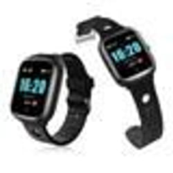 INF Montre intelligente avec positionnement GPS fréquence cardiaque Le noir