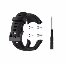 Bracelet de montre en silicone Suunto - Noir - Pour sportifs - Adulte mixte