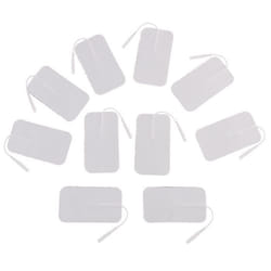 INF Lot de 10 coussinets de rechange pour prise 2.0 Patch de massage pour électrode à main Blanc