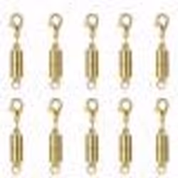 Fermoirs de connecteur de bijoux - INF - Magnétiques - Paquet de 10 - Couleur Or - Mixte