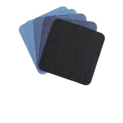 INF Lot de 5 patchs thermocollants carrés pour jeans Un jean bleu 12.5x12.5 cm