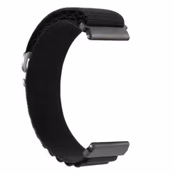 Bracelet de montre en nylon tressé Le noir 20 mm
