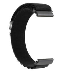 Bracelet de montre en nylon tressé Le noir 20 mm