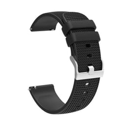 Bracelet de montre en silicone à motif à carreaux pour Garmin Vivoactive 4 - INF - 18 mm - Noir