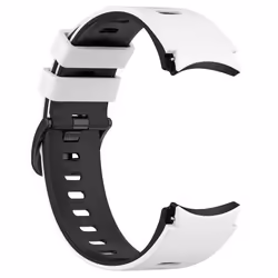 INF Bracelet de remplacement en silicone bicolore pour Samsung Galaxy Watch 4/5/6/6 Blanc