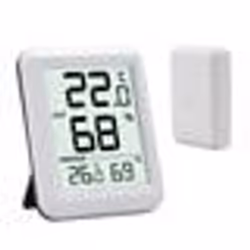 INF Thermomètre et hygromètre sans fil intérieur/extérieur Blanc