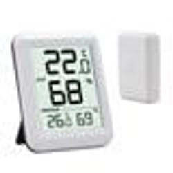 INF Thermomètre et hygromètre sans fil intérieur/extérieur Blanc