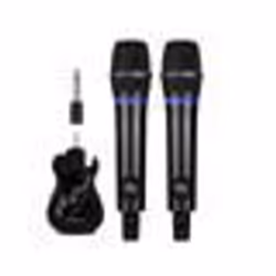 INF Lot de 2 microphones sans fil Bluetooth Reverb avec câble de port Android Multicolore