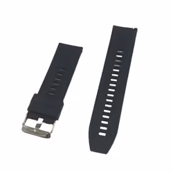 Bracelet de montre en silicone INF - 22 mm - noir - sportif et résistant