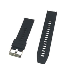 Bracelet de montre en silicone INF - 22 mm - noir - sportif et résistant