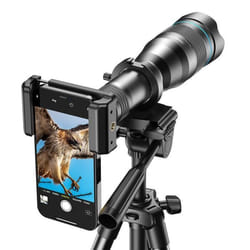 Téléobjectif HD 60X - INF - Noir - Adaptable - Zoom optique puissant - Photos longue distance
